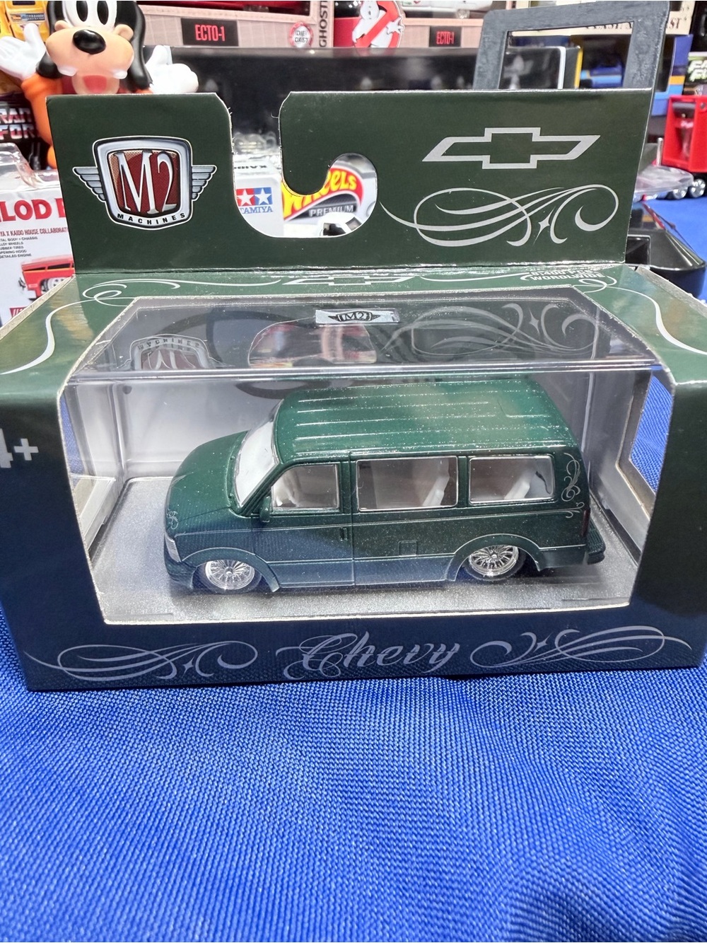 Machine Green Chevy Custom Van Diecast Display
